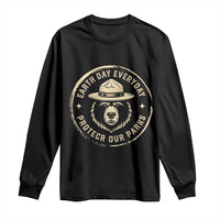 Earth Day Protect Our Parks Long Sleeve Shirt Vintage Retro Bear