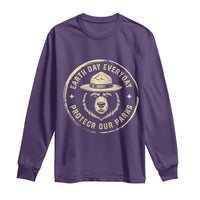 Earth Day Protect Our Parks Long Sleeve Shirt Vintage Retro Bear