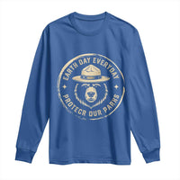 Earth Day Protect Our Parks Long Sleeve Shirt Vintage Retro Bear