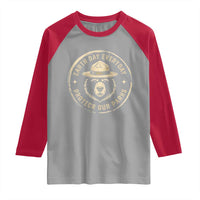 Earth Day Protect Our Parks Raglan Shirt Vintage Retro Bear