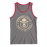 Earth Day Protect Our Parks Tank Top Vintage Retro Bear