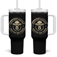 Earth Day Protect Our Parks Tumbler With Handle Vintage Retro Bear