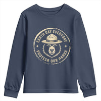Earth Day Protect Our Parks Youth Sweatshirt Vintage Retro Bear