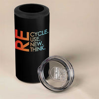 Environmental Activism 4 in 1 Can Cooler Tumbler Recycle Reuse Renew Rethink Earth Day