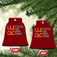 Environmental Activism Ceramic Ornament Recycle Reuse Renew Rethink Earth Day