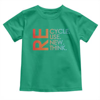 Environmental Activism Toddler T Shirt Recycle Reuse Renew Rethink Earth Day
