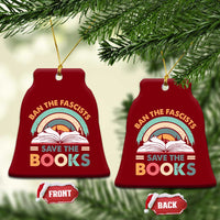 Ban The Fascists Save The Books Ceramic Ornament Funny Book Lovers Librarian Book Nerd - Wonder Print Shop