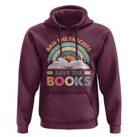 Ban The Fascists Save The Books Hoodie Funny Book Lovers Librarian Book Nerd