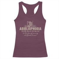 Abibliophobia Racerback Tank Top Funny Reading Bookworm Book Lover Reader Gift - Wonder Print Shop