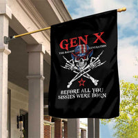 Gen X The Badasss Generation Garden Flag Before All You Sissie were Born Skull Rock Hand - Wonder Print Shop
