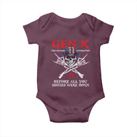 Gen X The Badasss Generation Baby Onesie Before All You Sissie were Born Skull Rock Hand - Wonder Print Shop