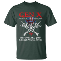 Gen X The Badasss Generation T Shirt Before All You Sissie were Born Skull Rock Hand - Wonder Print Shop