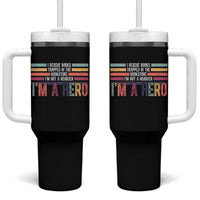Book Lover Tumbler With Handle I Rescue Books - Wonder Print Shop