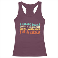 I Rescue Books Racerback Tank Top Funny Booksellers Bookworm Book Lover Reader Gift - Wonder Print Shop