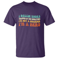 I Rescue Books T Shirt Funny Booksellers Bookworm Book Lover Reader Gift - Wonder Print Shop