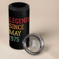 Legend Since May 1975 4 in 1 Can Cooler Tumbler Vintage Retro 50th Birthday Gifts