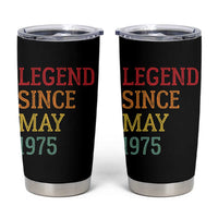 Legend Since May 1975 Tumbler Cup Vintage Retro 50th Birthday Gifts