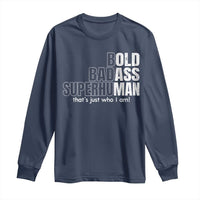 Funny Bald Dad Long Sleeve Shirt Old Man Saying Gag Gift Fathers Day - Wonder Print Shop