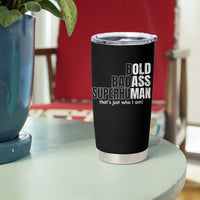 Funny Bald Dad Tumbler Cup Old Man Saying Gag Gift Fathers Day - Wonder Print Shop
