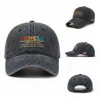 Funcle Funny Uncle Washed Cotton Baseball Cap Like An Uncle Only Funner Fathers Day