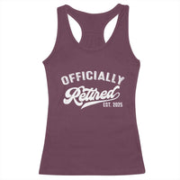Officially Retired 2025 Racerback Tank Top Vintage Retirement