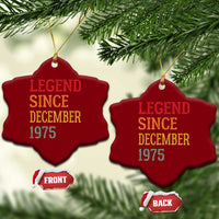 Legend Since December 1975 Ceramic Ornament Vintage Retro 50th Birthday Gifts - Wonder Print Shop