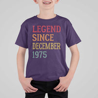 Legend Since December 1975 T Shirt For Kid Vintage Retro 50th Birthday Gifts - Wonder Print Shop