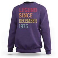 Legend Since December 1975 Sweatshirt Vintage Retro 50th Birthday Gifts - Wonder Print Shop