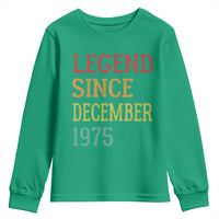 Legend Since December 1975 Youth Sweatshirt Vintage Retro 50th Birthday Gifts - Wonder Print Shop