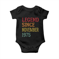 Legend Since November 1975 Baby Onesie Vintage Retro 50th Birthday Gifts - Wonder Print Shop