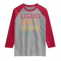 Legend Since November 1975 Raglan Shirt Vintage Retro 50th Birthday Gifts - Wonder Print Shop