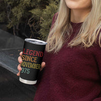 Legend Since November 1975 Tumbler Cup Vintage Retro 50th Birthday Gifts - Wonder Print Shop