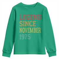 Legend Since November 1975 Youth Sweatshirt Vintage Retro 50th Birthday Gifts - Wonder Print Shop