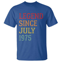 Legend Since July 1975 T Shirt Vintage Retro 50th Birthday Gifts