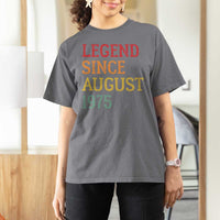 Legend Since August 1975 T Shirt For Women Vintage Retro 50th Birthday Gifts