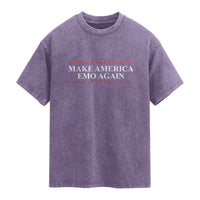 Make America Emo Again Washed Cotton T-Shirt Funny Goth Gothic US