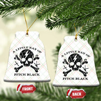 A Little Ray of Pitch Black Ceramic Ornament Dark Humor Sarcastic Halloween Spooky Skull - Wonder Print Shop