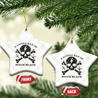 A Little Ray of Pitch Black Ceramic Ornament Dark Humor Sarcastic Halloween Spooky Skull - Wonder Print Shop