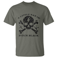A Little Ray of Pitch Black T Shirt Dark Humor Sarcastic Halloween Spooky Skull - Wonder Print Shop