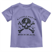 A Little Ray of Pitch Black Toddler T Shirt Dark Humor Sarcastic Halloween Spooky Skull - Wonder Print Shop