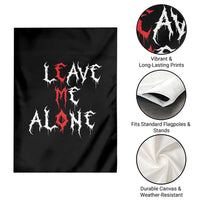 Leave me Alone Emo Garden Flag Aesthetic Goth Scene Alternative Music - Wonder Print Shop