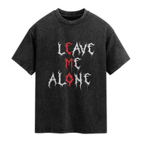 Leave me Alone Emo Washed Cotton T-Shirt Aesthetic Goth Scene Alternative Music