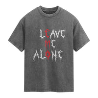 Leave me Alone Emo Washed Cotton T-Shirt Aesthetic Goth Scene Alternative Music
