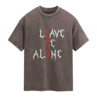Leave me Alone Emo Washed Cotton T-Shirt Aesthetic Goth Scene Alternative Music