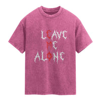Leave me Alone Emo Washed Cotton T-Shirt Aesthetic Goth Scene Alternative Music