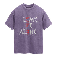 Leave me Alone Emo Washed Cotton T-Shirt Aesthetic Goth Scene Alternative Music