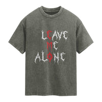 Leave me Alone Emo Washed Cotton T-Shirt Aesthetic Goth Scene Alternative Music