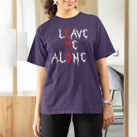 Leave me Alone Emo T Shirt For Women Aesthetic Goth Scene Alternative Music - Wonder Print Shop