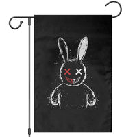 Creepy Cute Bunny Garden Flag Rabbit Alt Goth Grunge Horror Aesthetic - Wonder Print Shop