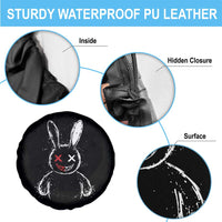 Creepy Cute Bunny Spare Tire Cover Rabbit Alt Goth Grunge Horror Aesthetic - Wonder Print Shop